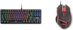 DR1TECH Raven mehaaniline TKL m&auml;nguklaviatuur PC/PS4 jaoks RGB taustavalgusega & DR1TECH Hunter Professional m&auml;nguhiir koos kaabliga [5 vahetatavat kaalu + kolmekordne tulekahju]