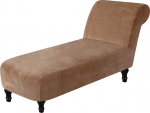 Velvet Slipcover Armless Stretch Chaise Couch Cover Pet Furniture Cover Machine Washable Recliner Diivan Slipcover (Camel)