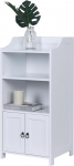 Relaxdays Vannitoakapp, K x S x M: 86 x 40,5 x 36 cm, 4 kambrit, 2 ust, MDF, kitsas vannitoakapp, valge