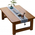 Klappbarer Couchtisch aus Holz, madalige Etage, Wohnzimmer, Tee, Kinderzimmertisch, 80 x 50 x 40 cm, Braun