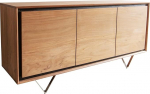 DELIFE Stonegrace Sideboard Natural Acacia 145 cm 3 uksega kivivineer V-jalaga