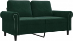 vidaXL diivan 2-kohaline, Lounge diivan diivan koos k&auml;etugede seljapatjadega, elutoa diivan disain diivan metallist raam, istumism&ouml;&ouml;bel kahekohaline, tumeroheline velvet