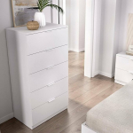 Dmora Cas sahtlikapp, mitmeotstarbeline sahtlikapp, magamistoa sahtlikapp, 61 x 39 x 110 cm, valge