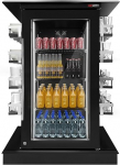 GGM Gastro KKSF85 konverentsik&uuml;lmik - 110 liitrit - 820 mm k&otilde;rgus - 1 klaasuks - energias&auml;&auml;stlik - LED-valgustus - Premium roostevabast terasest - kapis koos v&otilde;tmega - musta v&auml;rvi