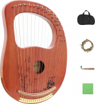 Rayzm Lyre Harp, t&auml;ispuidust mahagonist l&uuml;&uuml;riinstrument patendi disainiga, kaasaskantav 16 metallist keeled Lye Harp t&auml;iskasvanutele / lastele / algajatele