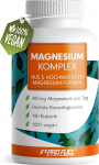 Magneesium Complex 180 kapslit, 400 mg elementaarset p&auml;evas, 5 k&otilde;rgekvaliteedilist vormi: Magneesiumoksiid, tsitraat, bisgl&uuml;tsinaat, malaat ja askorbaat, optimaalne biosaadavus, 3 kuu pakkumine.
