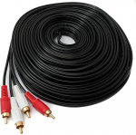 System-S RCA 2 RCA kaabel 20 m mees-mehe AV adapter mustas toonis