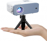 Miniprojektor, VOPLLS 15000L projektor Full HD 1080P toetusega, kaasaskantav videoprojektor 50% suuruse zoomiga, kodukino projektor mobiiltelefoni, tahvelarvuti, s&uuml;learvuti, arvuti, TV-boksi jaoks