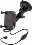 RAM Mounts veekindel juhtmevaba laadimise iminapakett, W125778713 (iminapakettide kinnitus RAM-B-166-UN12W, mobiiltelefon/nutitelefon, aktiivne hoidik, auto, must)