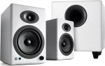Audioengine A5+ Wireless White Powered Bookshelfi k&otilde;larid (150W) + S8 250W subwoofer Bundle - Premium Home Audio s&uuml;steem plaadim&auml;ngijate, TV, PC, m&auml;ngude ja muusika jaoks.