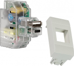 FANTON 82893-36 USB A+C 2,4 A sisseehitatud keystone'i pistikupesa, koos lahinguadapteriga koos plaatide ja klambritega Bticino elutulega