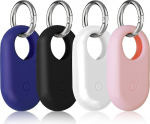 VINEST 4 Pack Samsung Galaxy SmartTag 2 &uuml;mbris koos v&otilde;tmehoidjaga, kriimustusvastane silikoonist j&auml;lgimiskohver SmartTag 2 Samsungi jaoks, GPS j&auml;lgimisseadme ripats, kaitsev &uuml;mbris neljas v&auml;rvitoonis