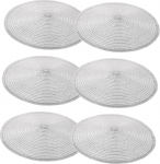 Holibanna 6 St&uuml;ck Runde Set Tischsets aus Baumwolle Hitzebest&auml;ndige Abwaschbare Platzdeckchen f&uuml;r K&uuml;che Esszimmer Elegant Gewebte Untersetzer Silber f&uuml;r Hei&szlig;e T&ouml;pfe Pfannen