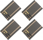Platsialused, kuumakindlad platsialused, plekikindlad, libisemiskindlad pestavad PVC-platsialused, kootud vin&uuml;&uuml;lplatsialused, komplekt 4 (must)/285 (v&auml;rv : pruun)