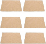 Tischsets mit Weicher Textur 6 St&uuml;ck Waschbare aus Polyester Baumwollstoff Elegantes Dekoration Hitzebest&auml;ndige Platzdeckchen f&uuml;r Esstisch im Haushalt