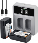 LP-E6 LP-E6N aku koos 20W kiire kahekordse USB-C laadijaga Canon EOS R5, R6, R7, 6D, 7D, 80D, 90D, EOS 5DS R, 5D Mark II, 5D Mark III jaoks, 2 tk.
