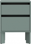 Forte Tahoe &ouml;&ouml;kapp 50 Minimalistlik &ouml;&ouml;kapp koos sahtli ja diagonaalsete jalgadega magamistuba puidust komposiit Sage 48,2 cm lai x 47,5 cm k&otilde;rge x 41,4 cm s&uuml;gavus