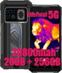 DOOGEE Fire 6 Max 5G soojuskujutiste nutitelefon ilma lepinguta, 6,72-tolline FHD + Octa Core 20GB + 256GB, 20800mAh/33W, vastupidav 50MP + 20MP infrapuna + 16MP, NFC / s&otilde;rmej&auml;lg / Simlock-free mobiiltelefonid