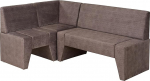 Rodnik Trend nurgapink, 3-osaline istumiskomplekt, modulaarne polsterdatud pink Taupe, n&ouml;&ouml;rilook, pink k&ouml;&ouml;ki ja s&ouml;&ouml;gituppa, 180 x 120 x 84 cm