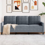 4007635 3-kohaline diivan, tumehall, 180 cm, Samet, Lounge diivan, Diivanid ja diivanid, Relax diivan, Diivan elutuppa