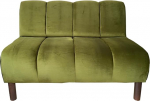Casa Padrino luksuslik diivan Vanas rohelises 121 x 75 x 87 cm Elegantne sametkangast elutoa diivan Luksuslik m&ouml;&ouml;bel