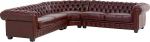 Woodkings&reg; Chesterfield nurgas diivan III ehtne nahk Antiik punane diivan Vintage nahast diivan disain diivan kevadel Core unikaalne meeste tuba kontorim&ouml;&ouml;bel inglise stiilis diivan klubi diivan nahast