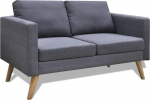 Hommdiy diivan kangast diivan 2-kohaline / 3-kohaline polsterdatud diivan Lounge diivan puidust disain (tumehall 2-kohaline)