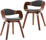 vidaXL 2 x Bentwood s&ouml;&ouml;gitoa toolid, k&ouml;&ouml;gitoolid, elutoa toolid, toolide komplekt, lamamistoolid, s&ouml;&ouml;gitoa toolid, polsterdatud toolid, pehmendusega toolid