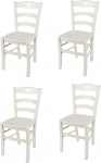 t m c s Tommychairs Cuore toolid k&ouml;&ouml;gi ja s&ouml;&ouml;gitoa 4-kohaline komplekt, vastupidav struktuur lakitud p&ouml;&ouml;gipuidust l&auml;bipaistmatus j&auml;&auml;valges toonis ja iste lakitud puidust valges toonis.