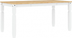 vidaXL Corona s&ouml;&ouml;gilaud 160 x 80 x 75 cm Massiivne m&auml;nnipuit valge