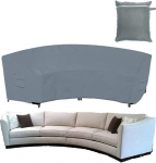 Aiam&ouml;&ouml;bli katted Outdoor Patio k&otilde;verad veekindlad rasked 420D Oxfordi kangast Half Moon diivan komplektid tuulekindel UV kaitse Hall 483x110x92cm