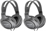 Panasonic RP-HT161E-K HiFi-Kopfh&ouml;rer - 2 m pikk kaabli, 10-27.000 Hz, 30 mm seinaklapp, must (Packung mit 2)