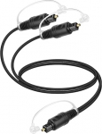 YANBORONSON Toslink optiline splitterkaabel 1 sisend 2 v&auml;ljundit (1 x mees) digitaalne audio splitter 1x2 kodukino telerile, v&otilde;imendile, helibaarile, DVD/CD m&auml;ngijale 0,5 m
