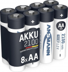 8x Ansmann Power maxE patareid LSD NiMH AA Mignon 2100 mAh akud