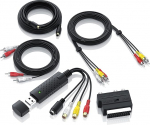 CSL - USB 2.0 Audio Video Grabber koos lisaseadmete komplektiga Uus tarkvara Windows 11 v&otilde;imeline - VHS - videoadapter j&auml;relt&ouml;&ouml;tluseks - kullatud kontaktid