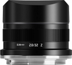 TTArtisan 32 mm F2.8 autofookusega t&auml;iskaaderkaamera objektiiv t&auml;iskaaderkaamera objektiiv AF filmid perspektiivne kaamera objektiiv Nikon Z Mount'ile