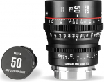 MEKE 50 mm T2.1 Super 35 Prime Lens with Manual Focus for PL-Mount Cine Cameras Compatible with Canon C700 PL, ARRI Amira, Alexa Mini etc.