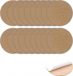 32 St&uuml;ck 95 mm selbstklebende runde Korkb&ouml;gen, Naturkorkmatte, Untersetzer-R&uuml;ckseite, Fliesen mit selbstklebender R&uuml;ckseite f&uuml;r Heimdekoration und Tischschutz, Dicke: 1 mm