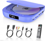 Desobry Mini DVD m&auml;ngija, DVD m&auml;ngija TV 1080P Region Free koos HDMI/RCA kaabli ja kaugjuhtimispuldiga, CD/DV Plyaer Support USB/TF Card Input, Breakpoint Memory