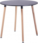 FURNITABLE s&ouml;&ouml;gilaud, MDF &uuml;mmargune laud, 4 p&ouml;&ouml;gijalga, 80 x 80 x 72 cm, must