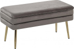 Durham Velvet Fabric Bench Stool Grey