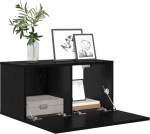 vidaXL TV-kappide komplekt mustast tammepuidust materjalist keskmise suurusega TV-kapp