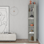 Hocuspicus nurgam&ouml;&ouml;bli riiul 5 korrusega, palju v&auml;rvivalikuid, 161 x 34 x 34 cm, elutoa m&ouml;&ouml;bel, lihtne kokkupanek, raamatute hoidmine, v&auml;ljapanek (tuhkroheline)