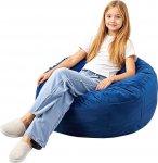 VEVOR &uuml;mmargune Bean Bag istmepadi Bean Bag Gaming (89 x 89 x 56 cm) eemaldatava ja pestava kattega, 25D m&auml;luvaht, mis on t&auml;idetud hollandi sametiga, Bean Bag magamistuppa, m&auml;ngutuppa, sinine