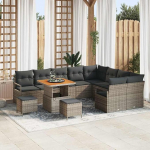 Homgoday Garten-Sofa-Set mit Kissen 12 tk Grau 80 x 80 x 71 cm Diivan Gartenm?Bel Model3364513