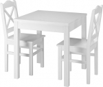 S&ouml;&ouml;gilaua ja 2 tooli Pine Wood Bench 90.70 -50 &deg;C Valge komplekt 20 tk