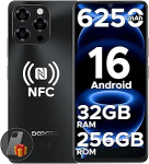 DOOGEE Note 58 Pro Android 16 nutitelefon Ohne leping 32GB+256GB Octa Core 6250mAh aku Handy Ohne leping 6.75" HD+ 90Hz Handy G&uuml;nstig 16MP+8MP Simlockfreie Handys Dual SIM 4G/ GPS/NFC/Fingerabdruck