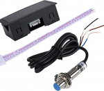 12 V 4-kohaline LED-ekraaniga tahhomeeter mootori p&ouml;&ouml;rete arvesti + Hall Switch andur Npn, pinge, mis on rakendatud voolu, temperatuuri ja r&otilde;hu m&otilde;&otilde;tmiseks 8 x 4,2 x 2,6 cm, digitaalne tahhomeeter