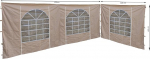 QUICK STAR 2 Side Panels with PVC Window 300 x 193 cm / 400 x 193 cm for Sahara Gazebo 3 x 4 m Side Wall Sand