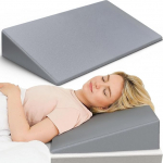 Dynmc You Wedge Pillow, Bed Reflux, 90 cm Mattress Wedge with Cotton Cover, Oeko Tex 100 - Reflux Pillow for Comfortable and Healthy Sleeping - Reading Pillow Bed Wedge, Grey